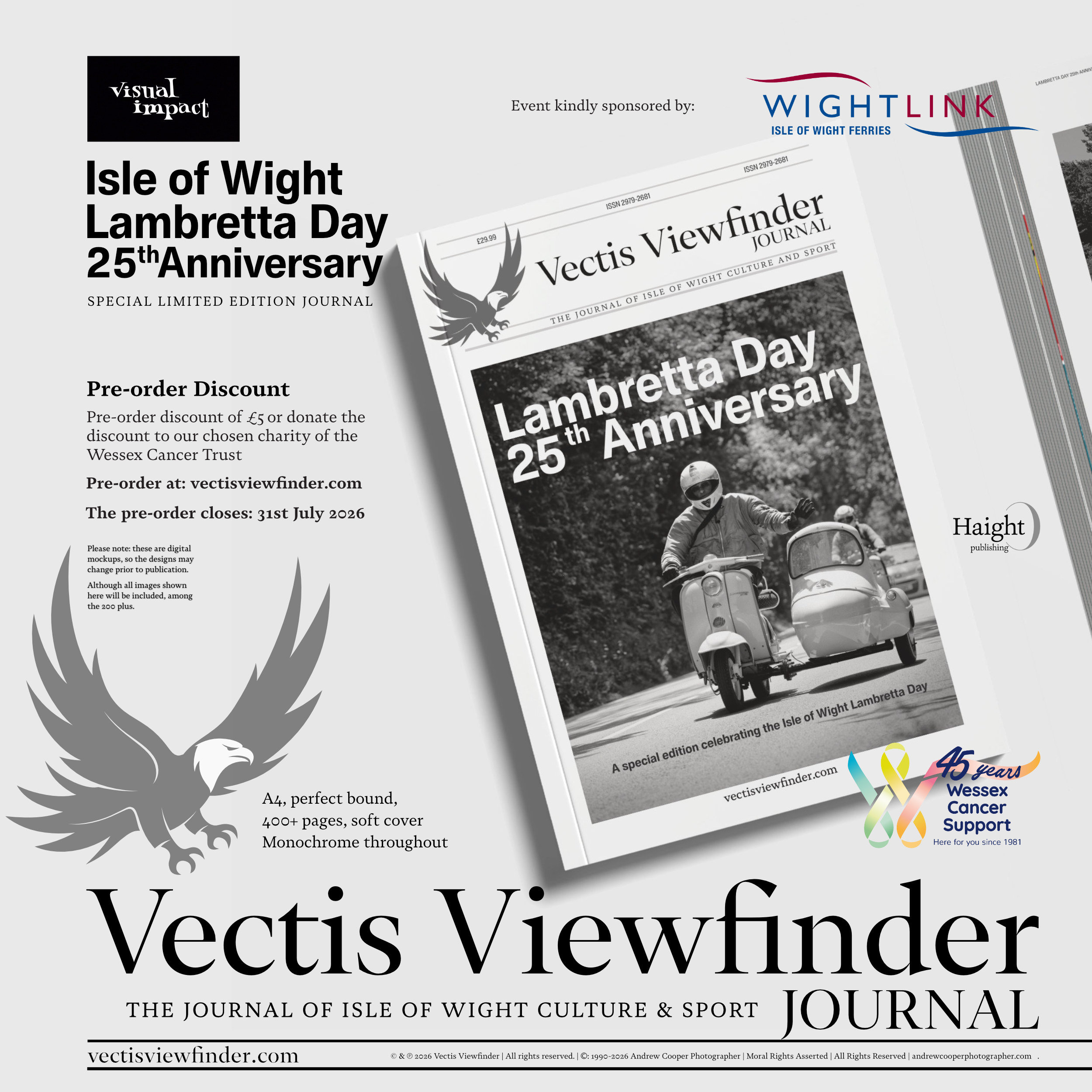 Isle of Wight Lambretta Day 25th Anniversary Vectis Viewfinder Journal cover