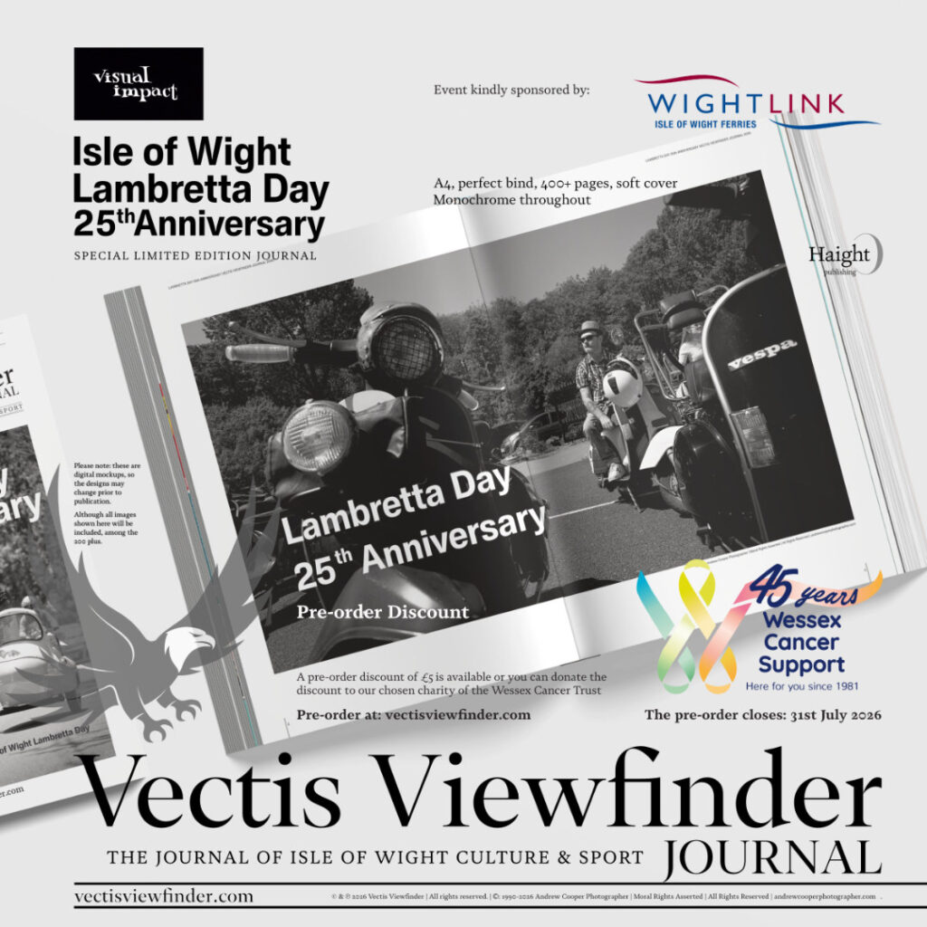 Isle of Wight Lambretta Day 25th Anniversary Vectis Viewfinder Journal inner pages mockup